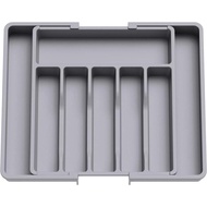 VegiMax Cutlery Drawer Organiser, Expandable Utensil Tray for Kitchen, Adjustable Silverware and Fla