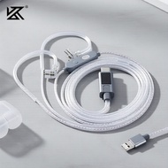 KZ M2 Dual-Mic Type-C IEM Cable, Silver-Plated with EQ/DAC Tuning, C-Pin Compatible