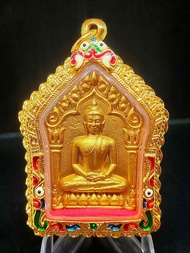 Super Famous Master Monk Lp Sin (Master Lp Tim Disciple) Blessed Nua Phong Guman Plai with Gold Pain