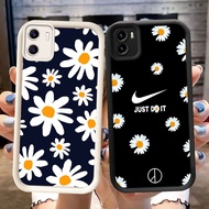 DJ-34 NK daisy flower Silicone Casing black and white for VIVO Y01 Y55 Y22s Y22 Y33S Y01A Y15a Y33E 