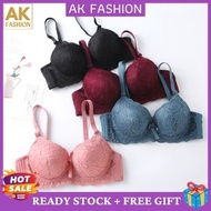 AK Women Bra Size 34-38 Floral Lace Design Fashion Lingerie Baju Dalam Wanita Perempuan [L5633]