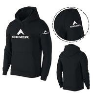 Jaket Hoodie LOGO EIGER DS WHITE - Black Premium