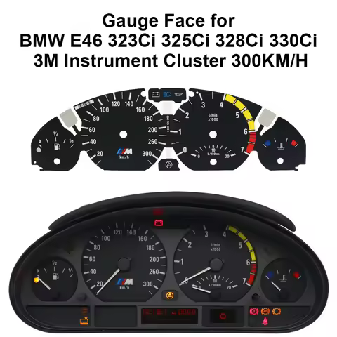 Gauge face For BMW E46 323Ci 325Ci 328Ci 330Ci 3M Instrument Cluster 300KM/H