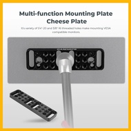 Multifunction Cheese Plate Mount with 75mm VESA Mount 1/4inch 3/8inch Connections forTripod Cage Rig