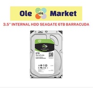 3.5” INTERNAL HDD SEAGATE 6TB BARRACUDA