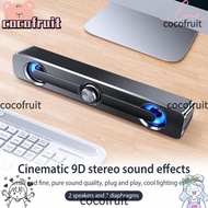 COCOFRUIT Bluetooth Speaker, Stereo Sound Wireless/Wired USB Speaker, Professional 3.5mm Aux Built-i