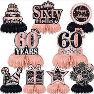 60th Birthday Table Decoration Birthday, 60th Decoration Birthday Man Honeycomb Centrepiece, Birthda