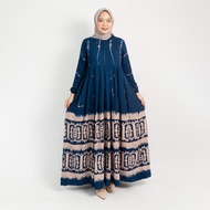 Homey Dress Daily / Gamis Ethnic Gamis Katun Rayon Candi Mekar Tie Dye Baju Muslim Syari Murah / Gam