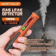 HOMTOOLS HM39 50-1000ppm Natural Gas Leak Detector with Audible & Visual Alarm, Portable Gas Sniffer