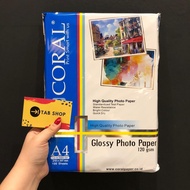 TAB SHOP - CORAL GLOSSY PHOTO PAPER A4 120 GSM 100 SHEETS - CORAL GLOSSY PHOTO PAPER A4 120 GSM 100 