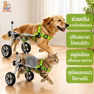Pet Stroller Back Leg Recovery Aluminum 3-Way Size 360 Rotating Wheels 3-Point Strap