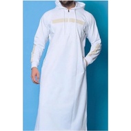 READY STOCK Jubah lelaki Kurta labuh bawah lutut hoodie lengan panjang kain cotton T-shirt labuh lel