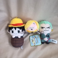 GANTUNGAN Keychain/keychain One Piece Pyokonui Luffy & Otedama Sanji Plush Doll