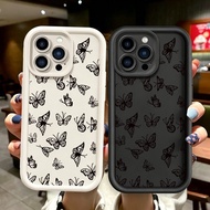 Artistic Black Butterfly Phone Casing For Infinix ITEL RS4 A70 80 90 P55 Smart 20 6 7 Note 40s TECNO