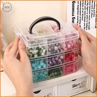 [LS] 1/2/3/4 Tier Transparent Adjustable Staable Compartment Slot Plastic Storage Box For Organizing