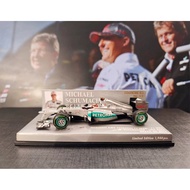 1:43 Mini F1 Replica - Mercedes-Benz W03 Schumacher Brazil 2012 Farewell Race - Interlagos Track