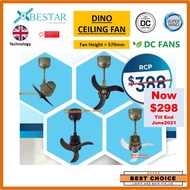 Yes wifi Bestar Dino 16inch 3-blades DC Designer Corner Ceiling Fan -Swing Left to Right-Great wind speed
