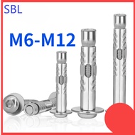 304 stainless steel pan head hexagonal expansion screw, round head expansion bolt M6/M8/M10/M12 * L4