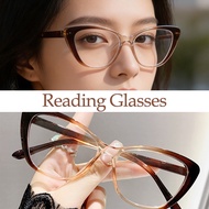 Cat-Eye Reading Glasses Blue Light Filter for Seniors 50-80 Years Fashion Presbyopia Eyewear