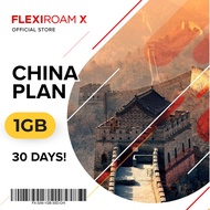 FLEXIROAM China 1GB 30 Days Travel SIM Card Mobile Data Roaming [Micro / Nano / Standard SIM]