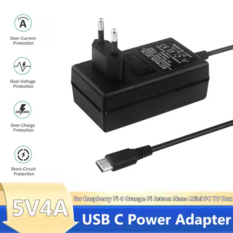 5V 4A USB Type C Power Supply 20W AC Adapter for Raspberry Pi 4 Model B Orange Pi 3 4 4 LTS NVIDIA J