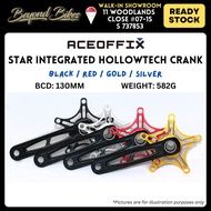 ACEOFFIX 5 Claw Star Integrated Hollowtech Crank Black Red Gold Silver Lightweight
