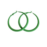 Colorful Matte Hoop Earrings 80s Hoop Earring Retro Earrings Neon Earrings Bright Fluorescence Round