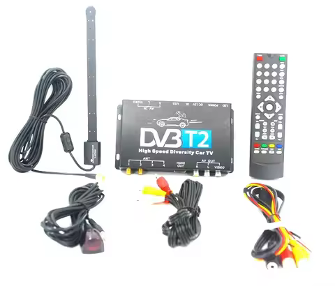 HDTV Car DVB-T2 Digital Tv Converter Car Tv Tuner Digital TV Set Top Box Automobile DTV Box with Two