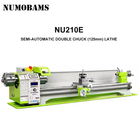 NUMOBAMS NU210LSE 1100W Brushless Motor 1000mm Double Chuck Type of Metal Lathe Machine