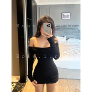 [ D52 ] Bodycon off-the-shoulder dress Bodycon Dress Off Shoulder Dress