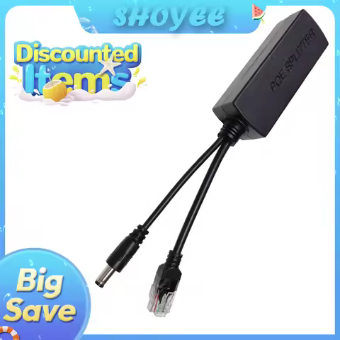 POE Splitter 24V/48V to 12V/5V IEEE 802.3af Output Power Over Ethernet Splitter Adapter Security Sys