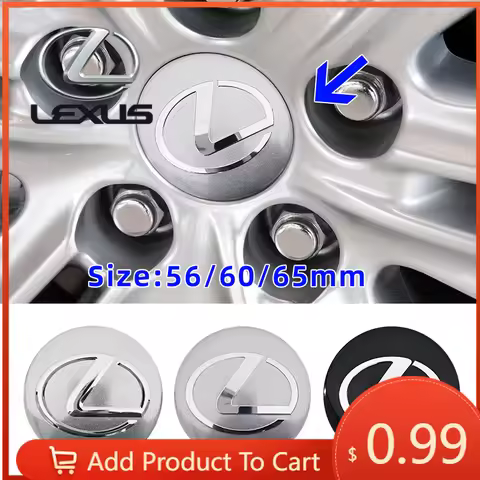 Interior Stickers 4pcs 56mm 60mm 65mm Car Wheel Center Hub Cap Rim Cover Stickers For Lexus LS LC RZ