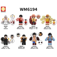 WM2802-WM2809 One Piece Series Building Blocks Luffy Ace Zoro Akainu Karp Minifigure