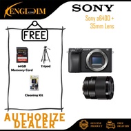 (READY STOCK) Sony Alpha a6400 Mirrorless Digital Camera with FE 35mm f/1.8 Lens (SONY MALAYSIA 15 MONTHS WARRANTY)