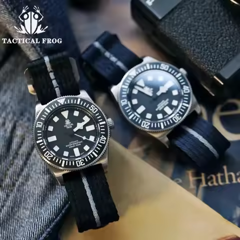 Tactical Frog Titanium Watch FXD Diving 42mm NH35 Automatic Mechanical Movement Sapphire BGW9 Night 
