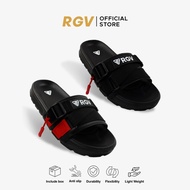 RGV 39 - 43 Men's Sliders Black Red Slip-On Sandals - Men's Casual Slip-On Sandals