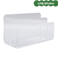 UAENAUH0 Mail Sorter, Transparent Acrylic Desktop Letter Holder, Modern 17.5x7.5x9.5cm Mail File Org