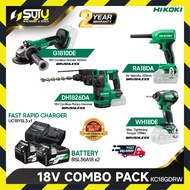 HIKOKI KC18GDRW 18V Cordless Combo Tool Set (G1810DE + RA18DA + DH1826DA + WH18dDE)