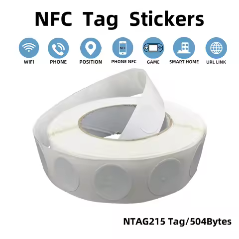 10pcs/ 50pcs /100pcs Ntag215 NFC Tag 13.56MHz ISO14443A Sticker Ntag 215 Phone Available RFID Adhesi