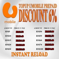 UMOBILE TOPUP RM50,55,60,70,100