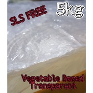 5kg SLS FREE Clear Transparent Vegetable Based Glycerin Soap Base