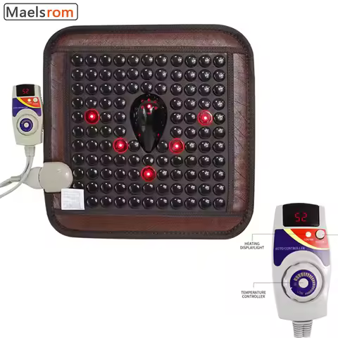Infrared Heating Photon Mat Tourmaline Jade Cushion Acupoint Massage Massager Mat Square Cushion Rel