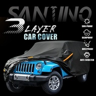 SANTINO Car Cover Outdoor Sun Protection Waterproof Scratch Resistant Dustproof Full Cover  3-layer 