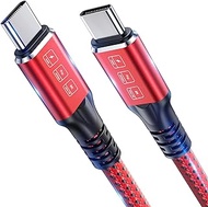 240W Thunderbolt 4 Cable 6.6ft, USB C Thunderbolt 4 Cable Monitor Cable Supports 40Gbps Data Transfer and Single 8K/Dual 4K Video Compatible With Thunderbolt 4/3 Monitor, Hub, Docking Stations-Red
