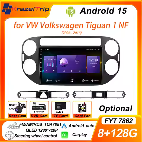 FYT 7862s 8 Core CarPlay Car Radio for VW Volkswagen Tiguan 1 NF 2006 - 2016 QLED Android Auto Stere