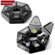 HOTWIND 1Pc Carry-On Portable One Week Large Capacity Pill Box Dustproof Dispenser Seven Days A Week