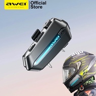 Awei VS-1 Helmet Intercom Bluetooth Headset Noise Cancelling Earbuds Support Call Hands-free AI Wake