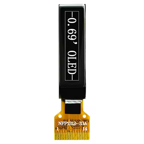 0.69 Inch OLED Display Module 96x16 Resolution Monochrome LCD Screen SSD1312 Driver 14PIN Interface 