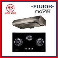 (Hob + Hood) Mayer MMGH888 Glass Hob/MMSS888 Stainless Steel Hob + Fujioh Slimline Hood FR-FS1890R