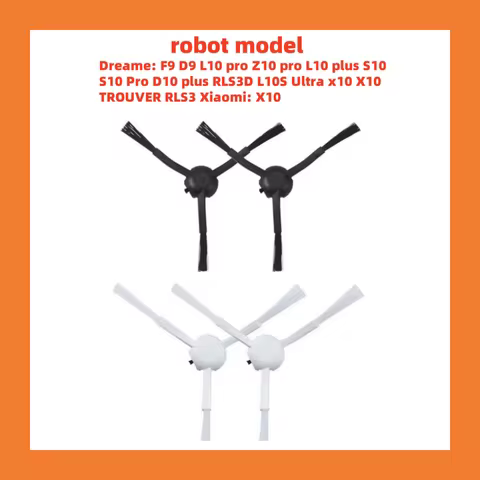 Side brush accessories compatible with Dreame F9 D9 L10 pro Z10 pro L10 plus S10 Pro D10 plus RLS3D 